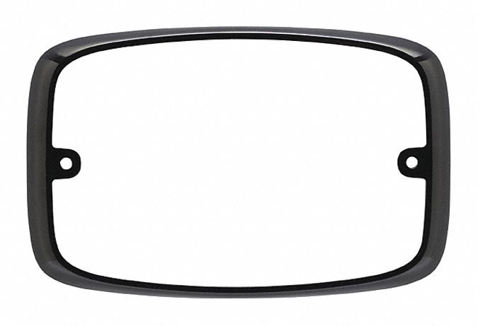 Trim Bezel: Bezel, Black, Polycarbonate, 6 1/8 in Lg, 5 5/16 in Ht, 1 7/32 in Wd