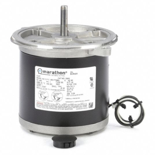 MARATHON MOTORS, CapacitorStart, 1/2 HP, Oil Burner Motor 454X90