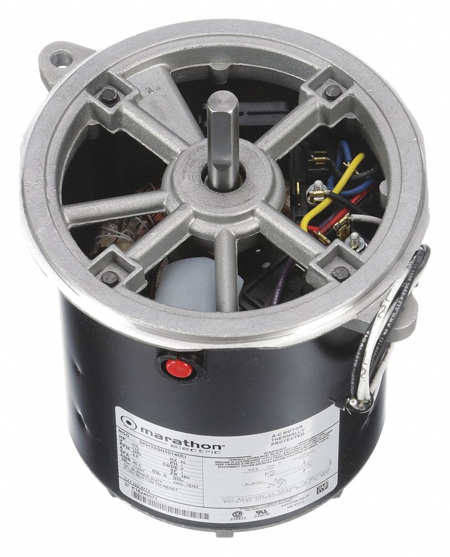 MARATHON MOTORS, Split-Phase, 1/3 HP, Oil Burner Motor