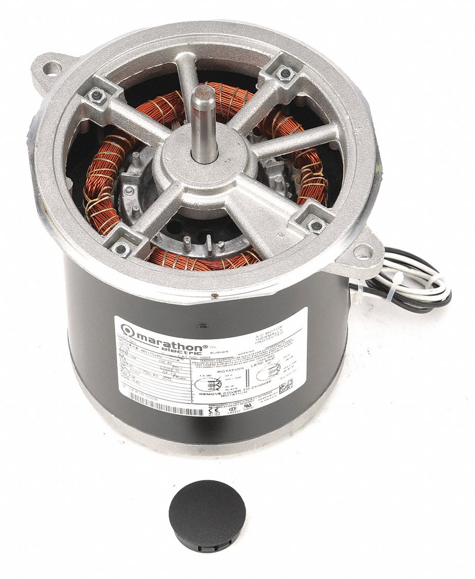 1/3 HP Oil Burner Motor, SplitPhase, 1725 Nameplate RPM,115 Voltage, Frame 48N Grainger