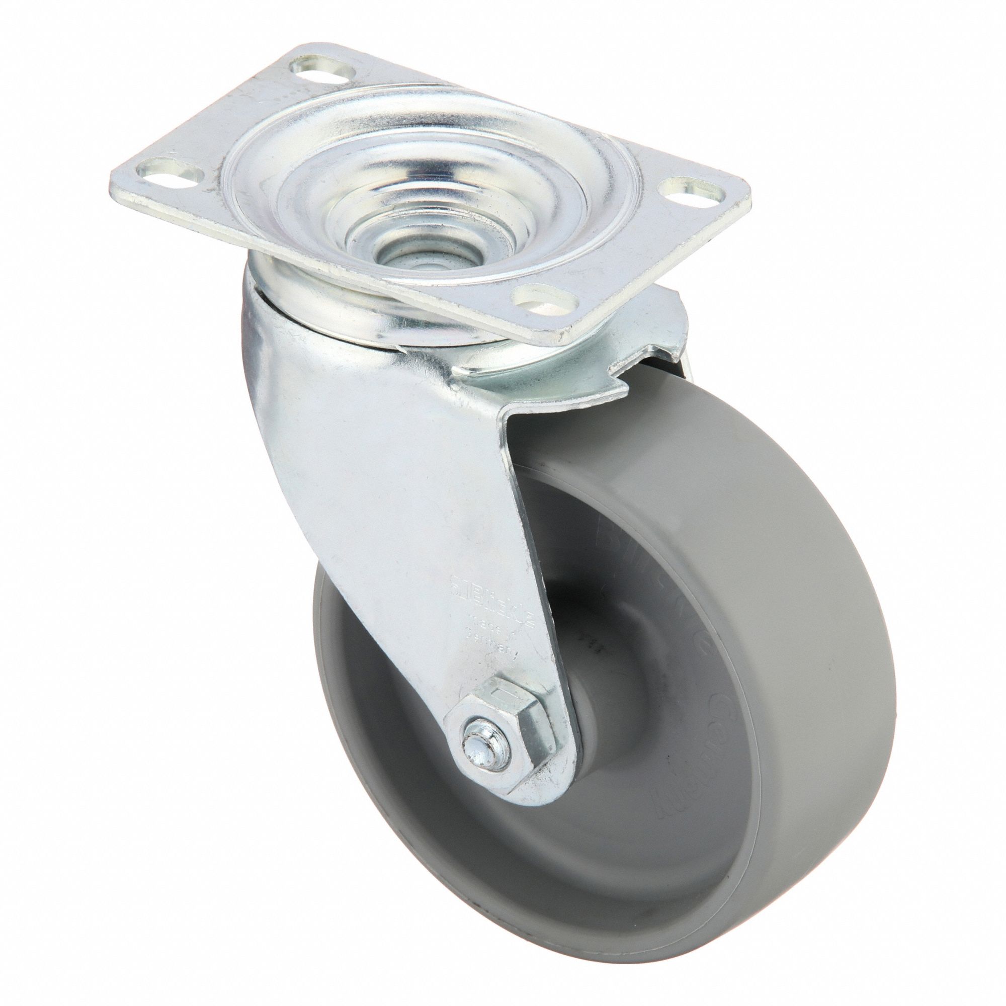 Plate Caster, Swivel, 5 1/8"H