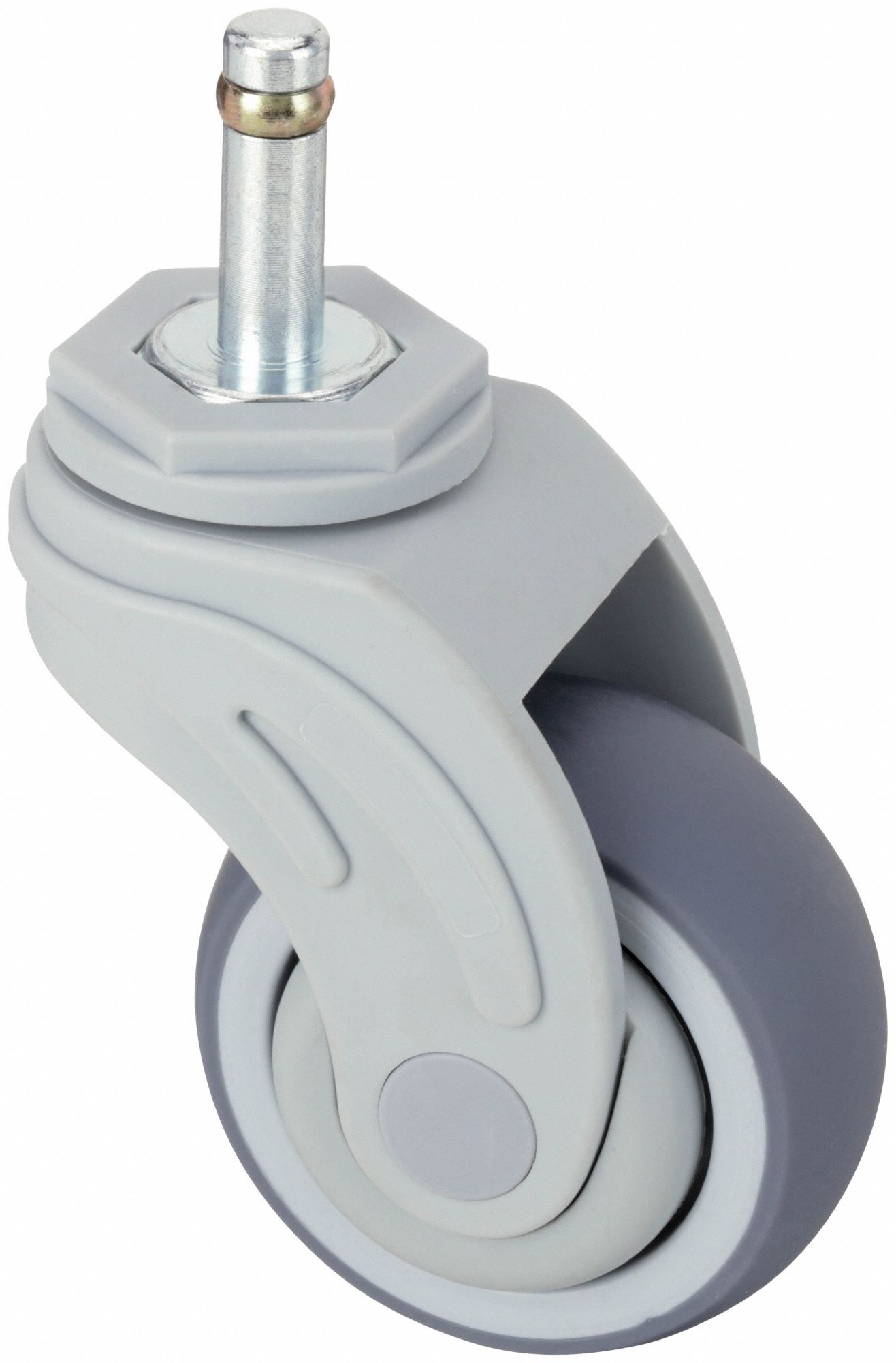 MAINTENANCE-FREE HIGH-PERFORMANCE FRICTION-RING STEM CASTER, 3 IN WHEEL DIA, 165 LB