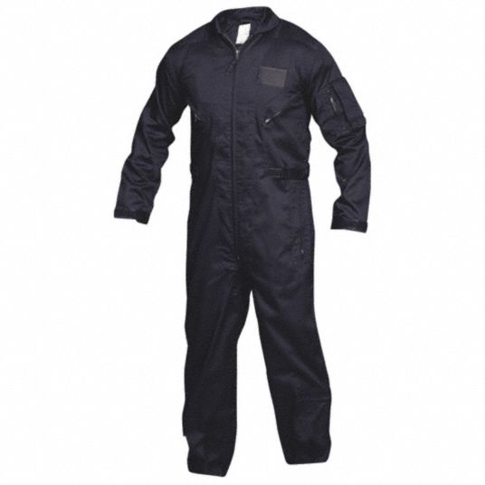 TRU-SPEC Flight Suit: S, 34 in to 36 in Fits Chest Size, 32 in Inseam, Navy