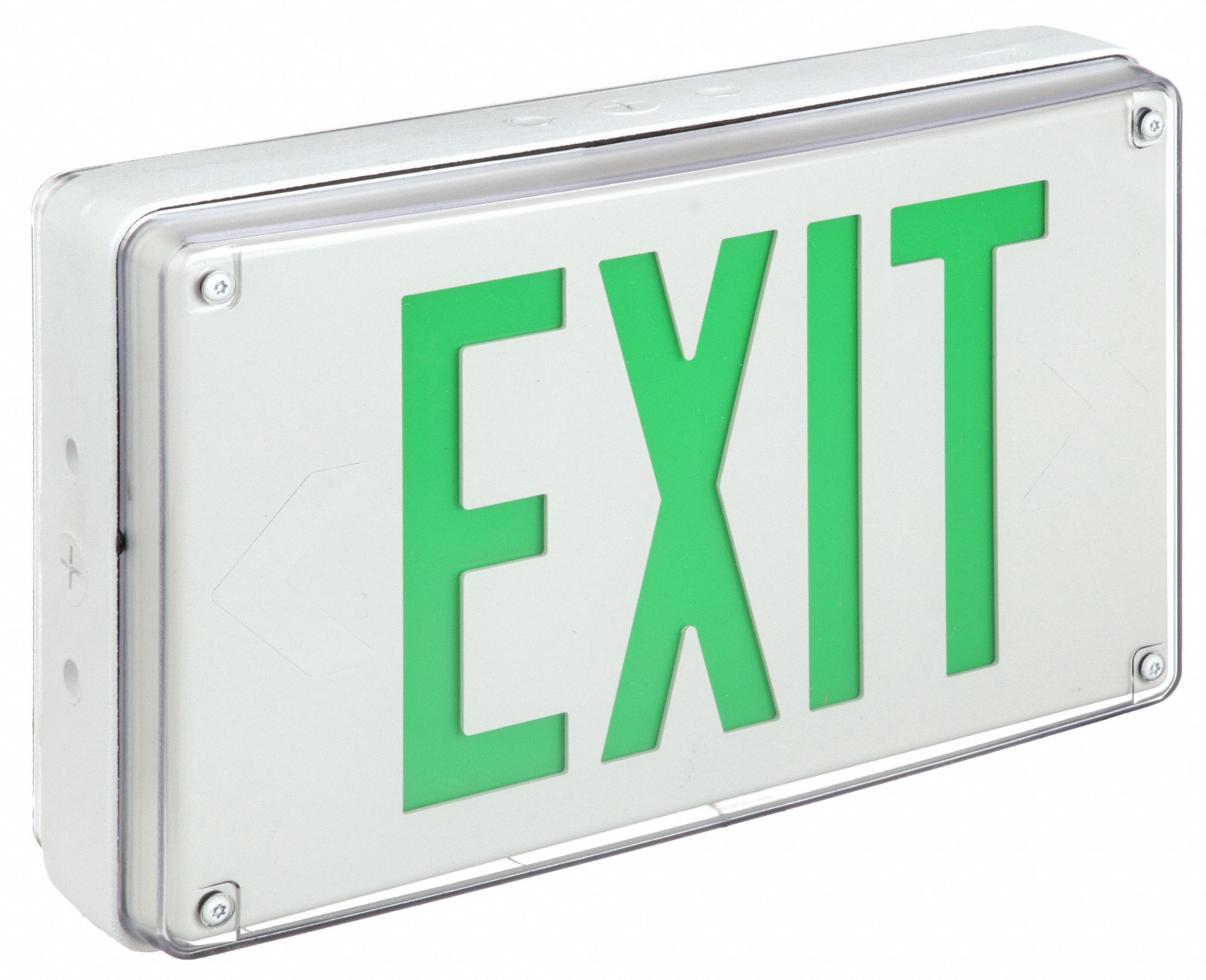 Green, 2 Faces, Exit Sign - 454y89