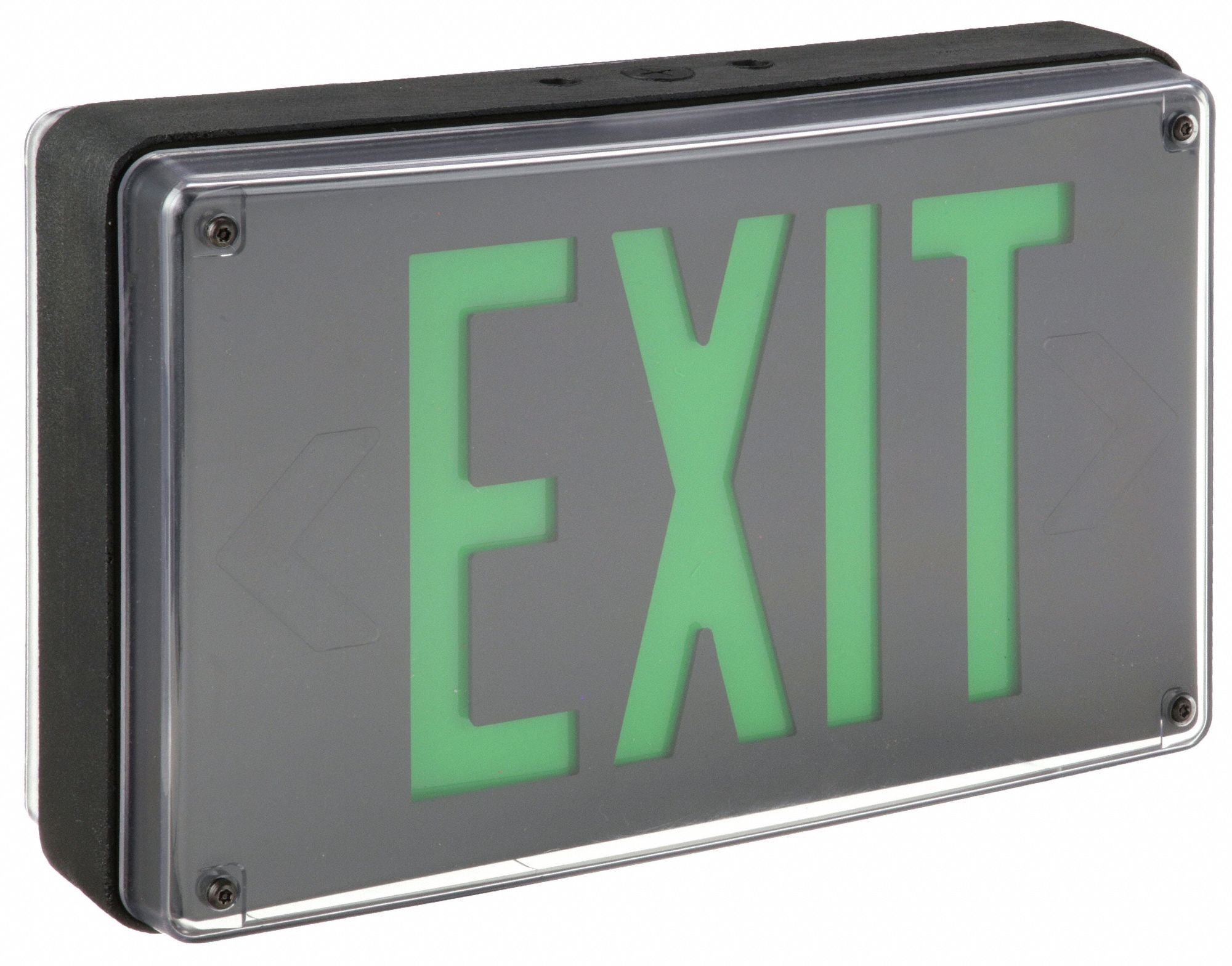 Lithonia Lighting LV-S-1-G-120/277-4X Extreme Emergency Exit Sign Black w/  Green