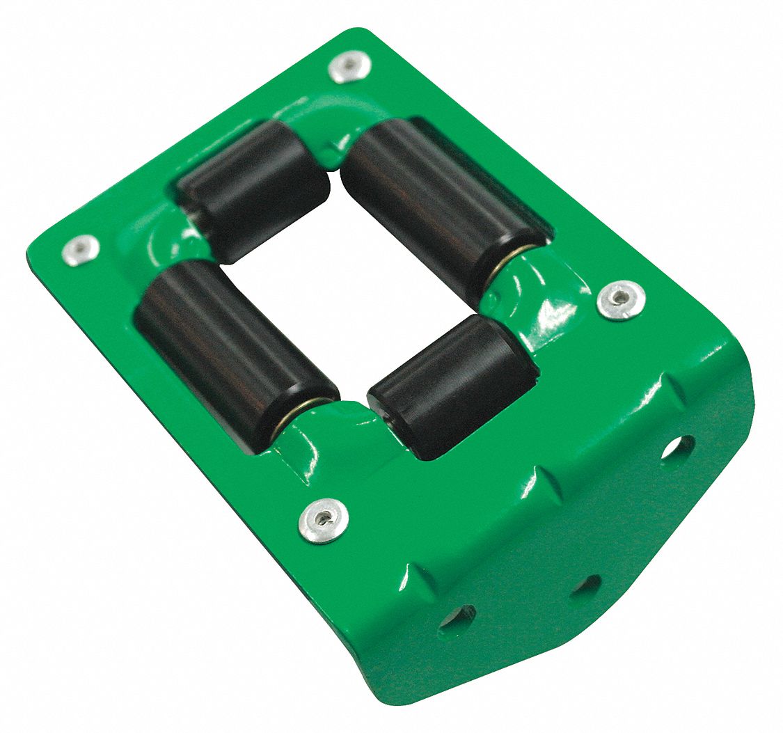 ROLLER GUIDE: FOR RWA SERIES REEL SERIES, NYLON, GREEN, STEEL, FOR 5½ IN REEL WD