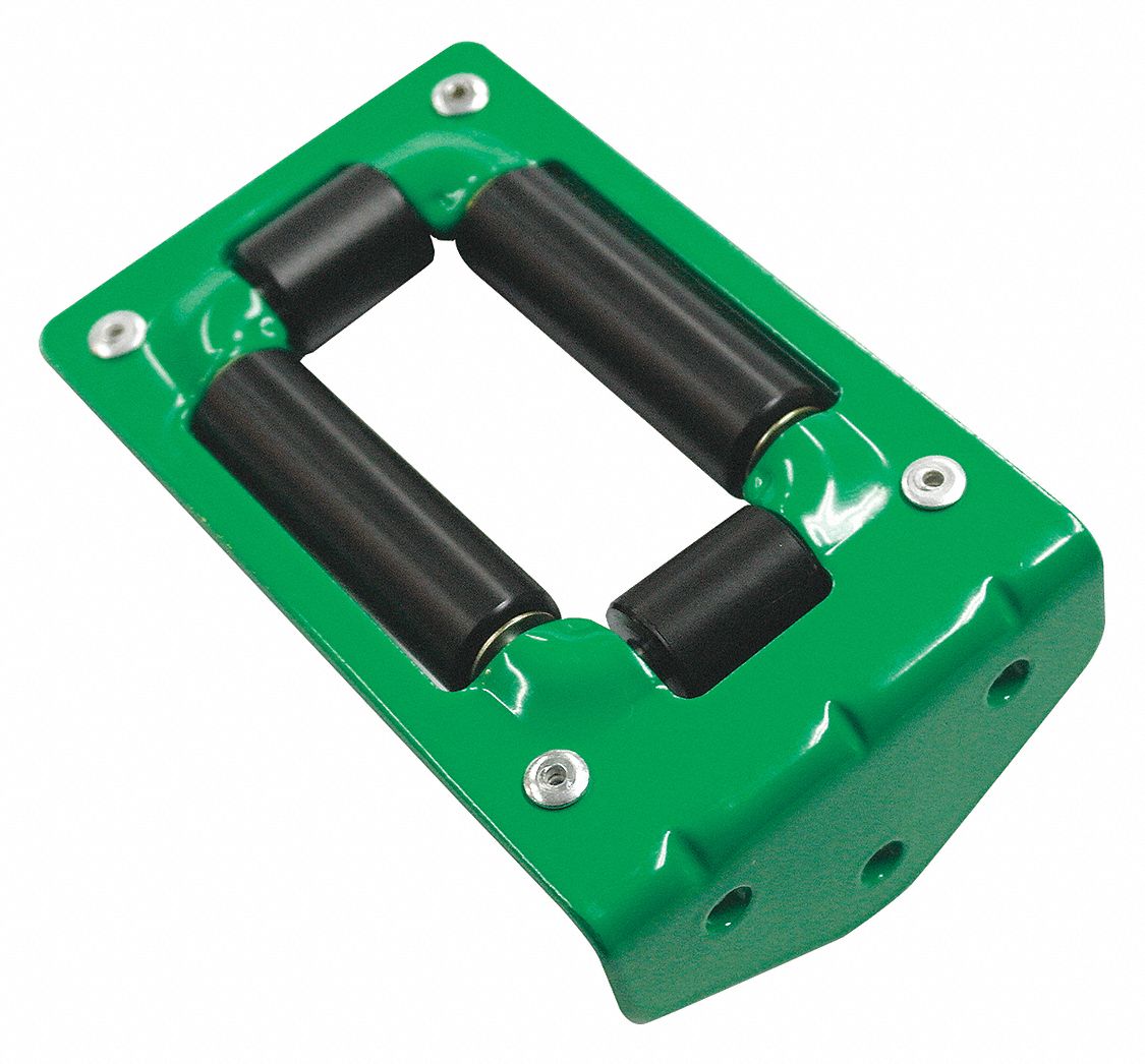 ROLLER GUIDE: FOR RWA SERIES REEL SERIES, NYLON, GREEN, STEEL, FOR 6 7/8 IN REEL WD