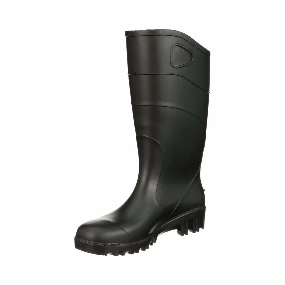 Rubber Boot: Black, PVC, PVC, 10 Size, 45566, 1 PR