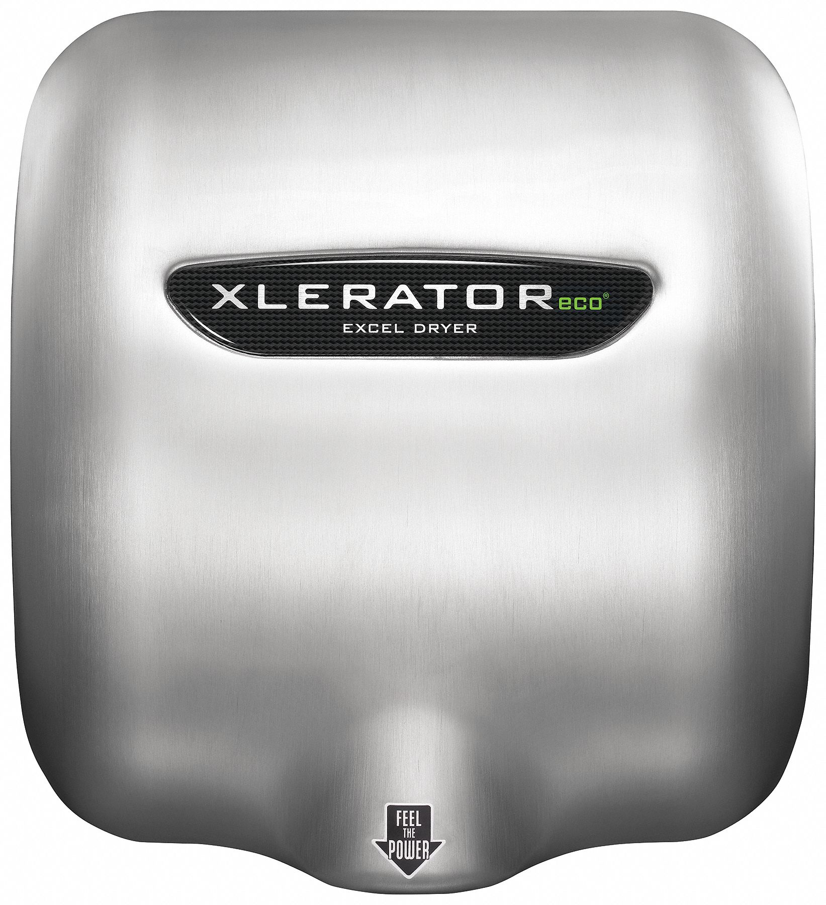 Hand Dryer: Integral, Stainless Steel, Auto, Silver, 10 sec Dry Time, 11.3/12.2 Amps