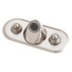 Cone-Spout Dual-Metering-Handle Two-Hole Centerset Deck-Mount Bathroom Faucets