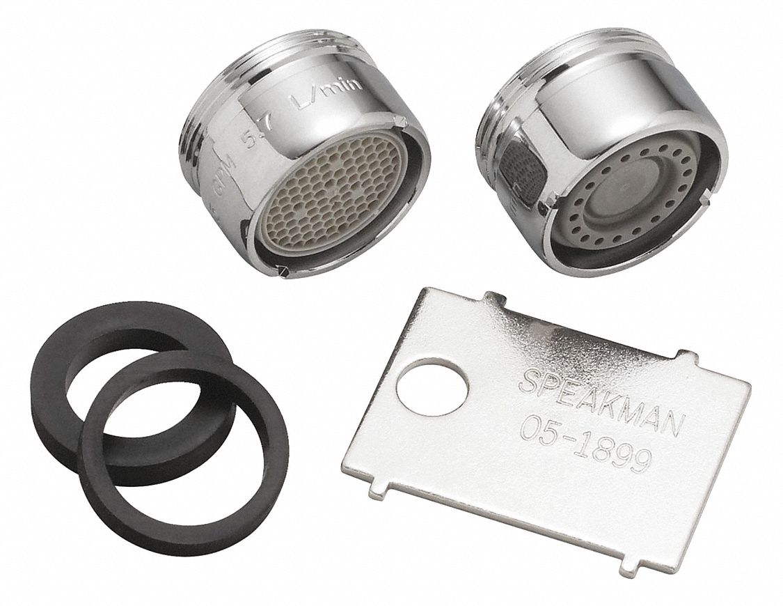 Outlet: 0.5 gpm Flow Rate, Spray Flow Outlet, Brass, Chrome Finish, Male