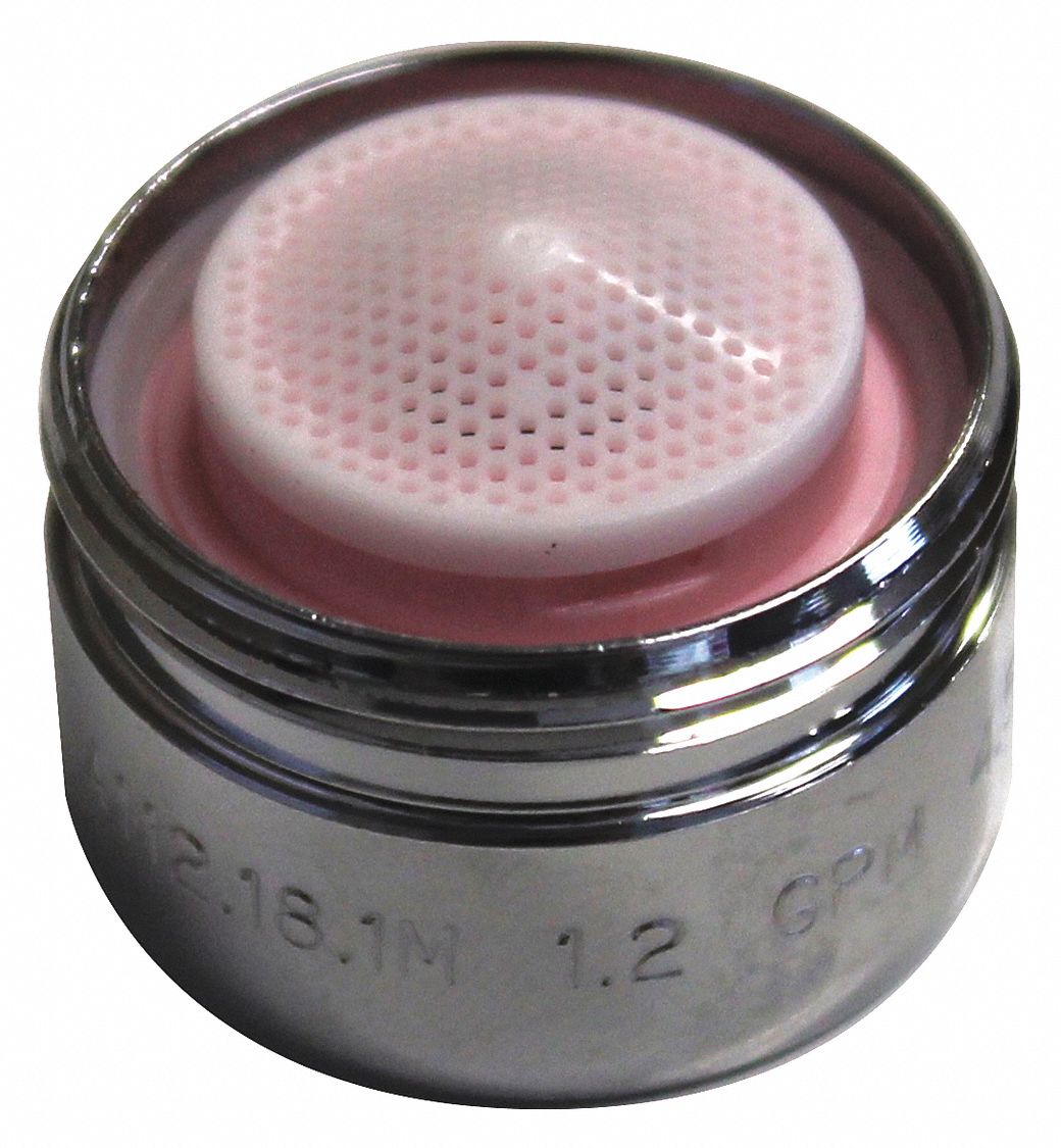 Outlet: 1.2 gpm Flow Rate, Aerated Flow Outlet, Brass, Chrome Finish, Male