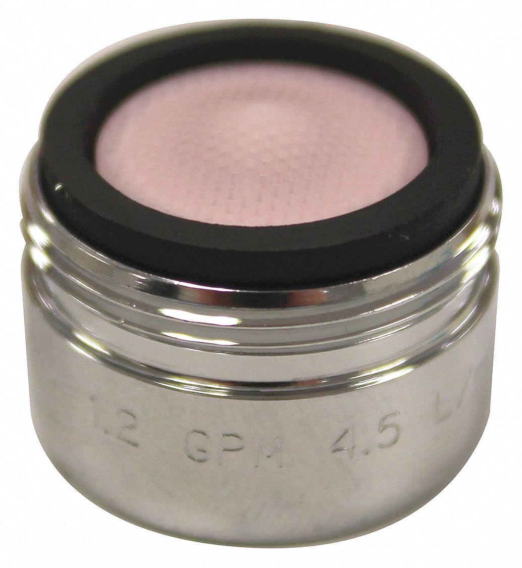 Outlet: 1.2 gpm Flow Rate, Laminar Flow Outlet, Brass, Chrome Finish, Male