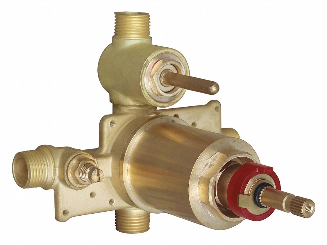 SPEAKMAN, Brass/Plastic/Rubber, 1/2 in Inlet Size, Thermostatic Mixing ...