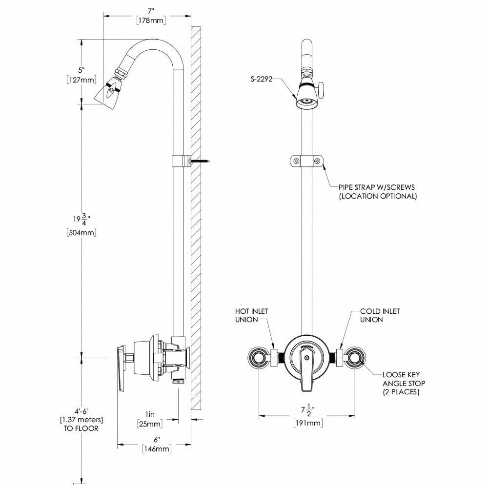 SPEAKMAN Shower Speakman, Sentinel Mark II, 2.5 gpm Fixed Showerhead