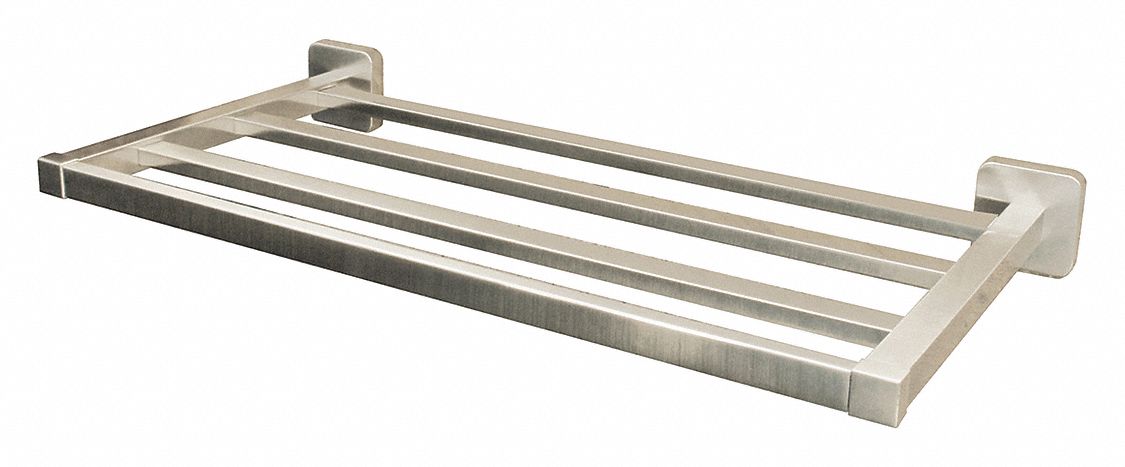 Towel Rack: SA-2403-BN, Wall Mount, 2 1/4 in x 18 in x 9 1/2 in, 18 in Bar Wd, Brass, Brass