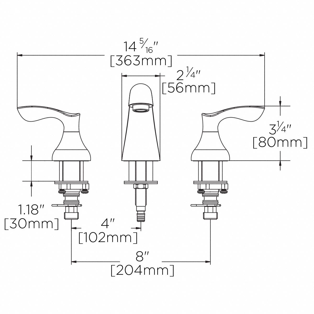 SPEAKMAN Chrome, Mid Arc, Bathroom Sink Faucet, Manual Faucet Activation, 1.2 gpm 46AE17SB