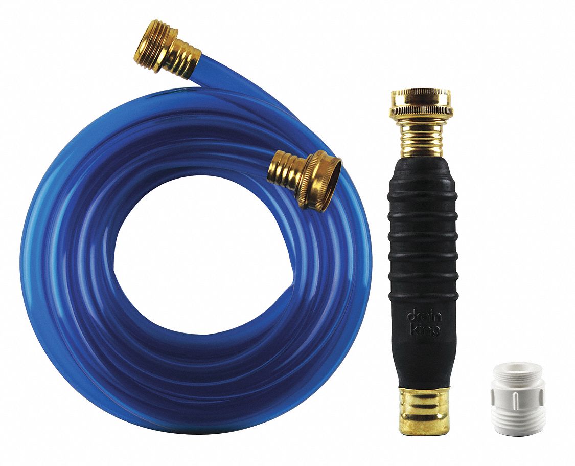 Unclog Drain Kit: 1-1/2 in to 3 in, For Use With Garden Hose