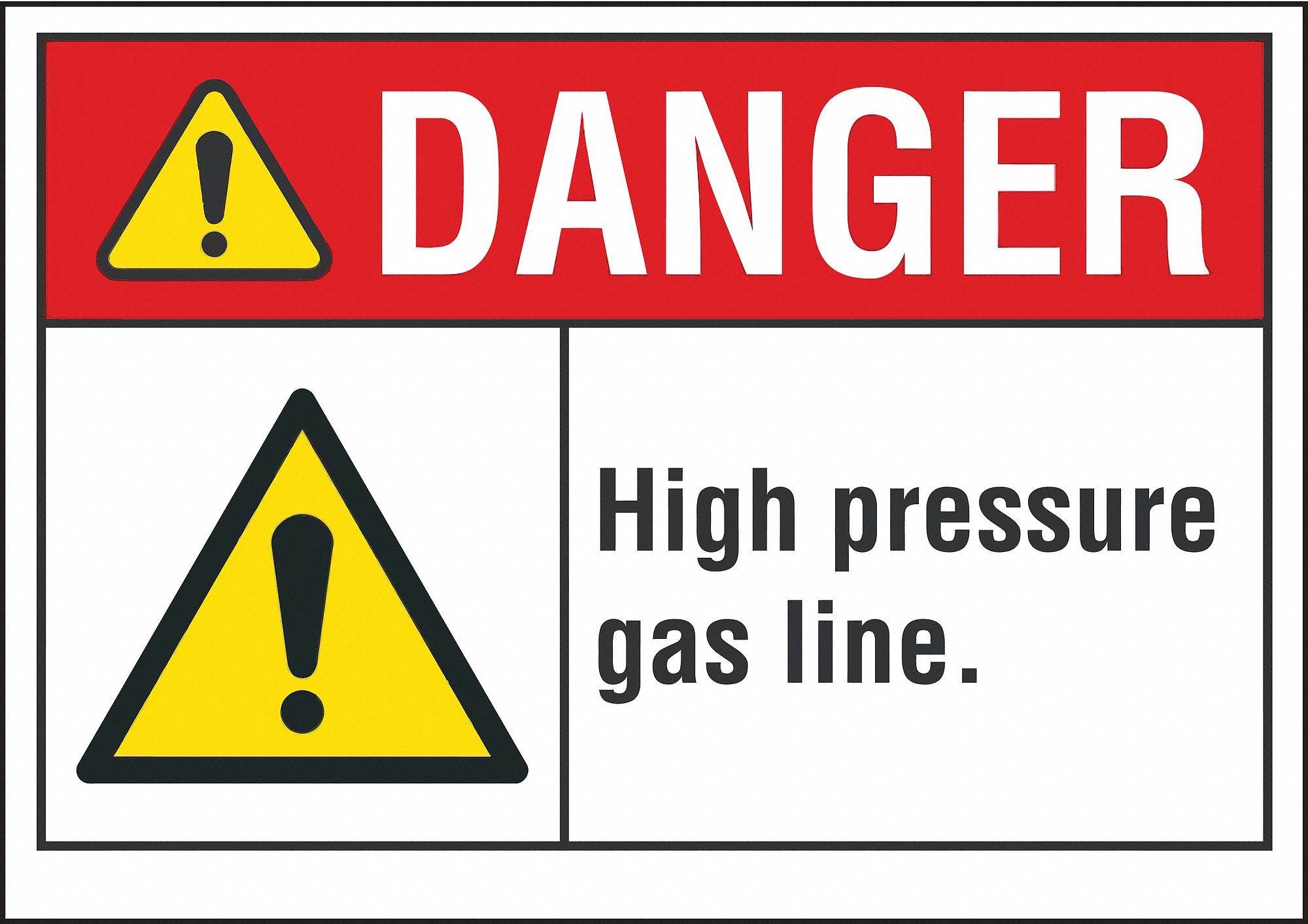 Danger Sign, 7 in x 10 in, Non-PVC Polymer