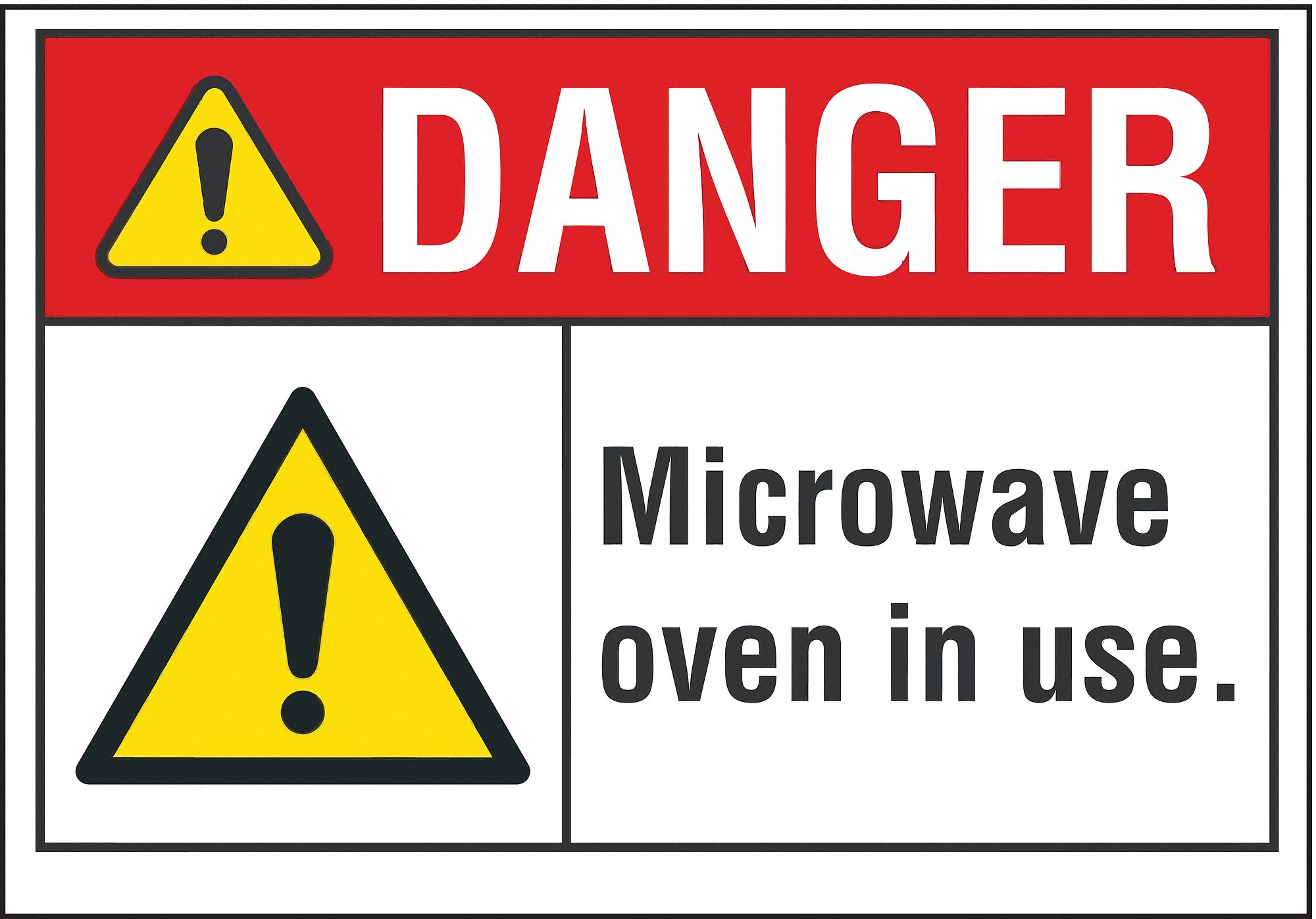Reflective Sheeting, Adhesive Sign Mounting, Microwave Danger
