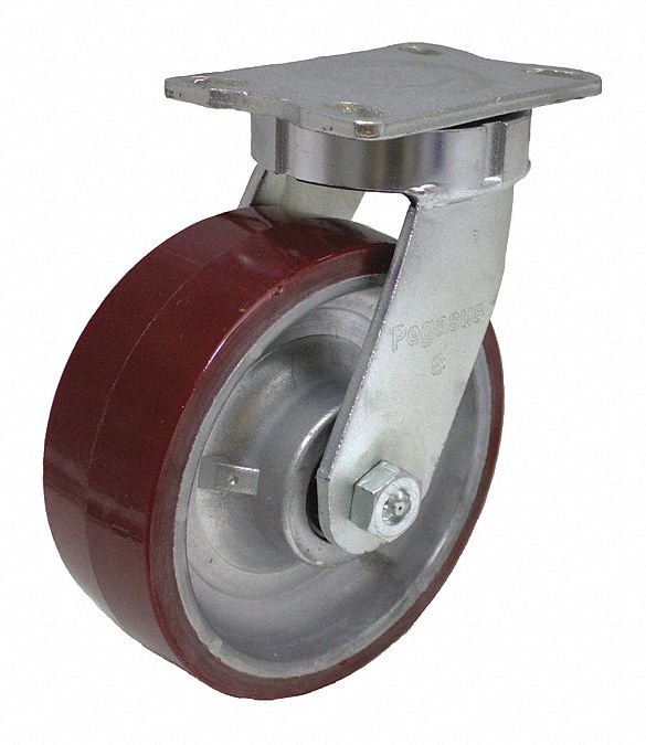 PlateCaster, Swivel, Polyurethane, 10 1/8"H