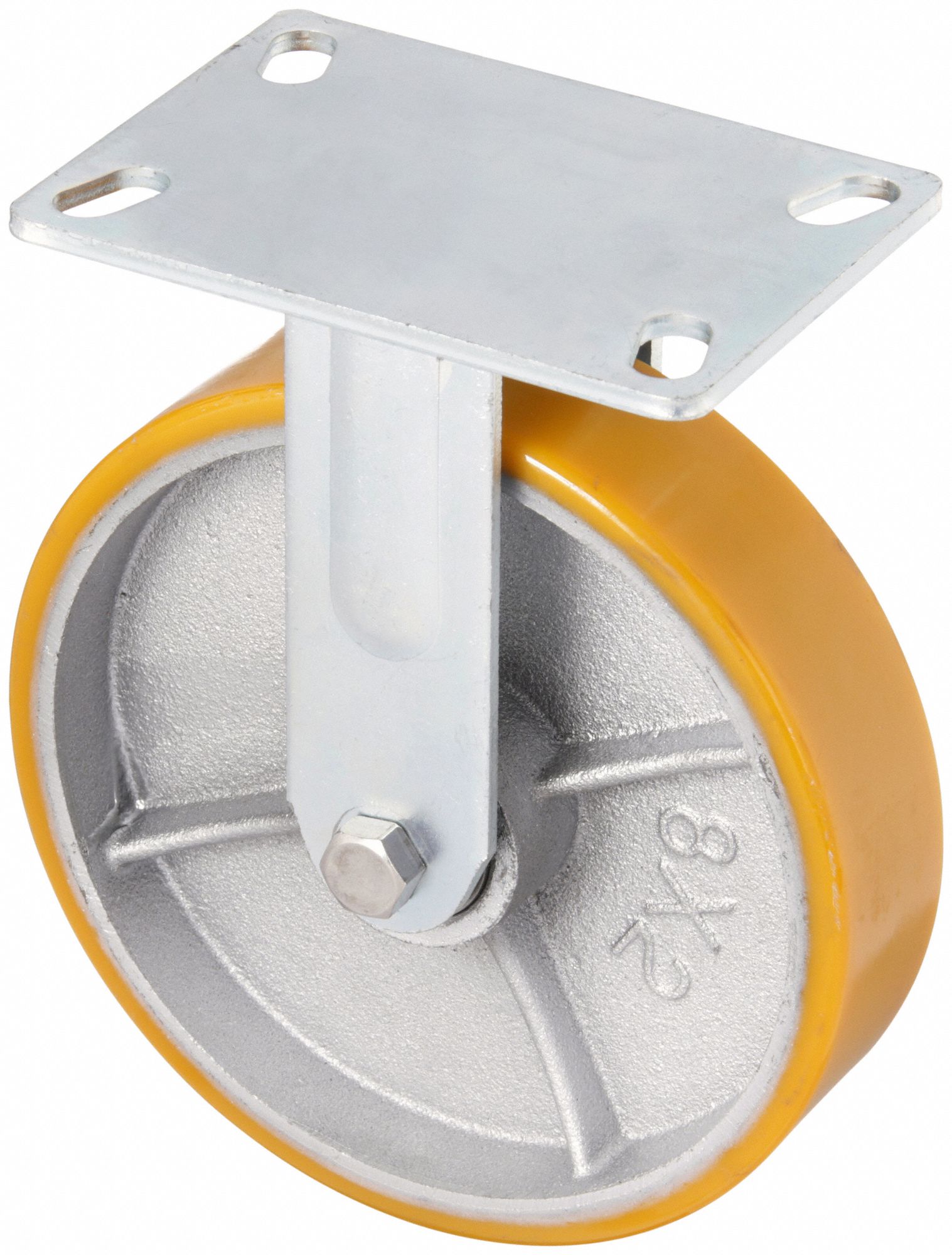 Plate Caster: Corrosion-Resistant/Debris-Resistant/Maint Free/Quiet-Roll, Rigid
