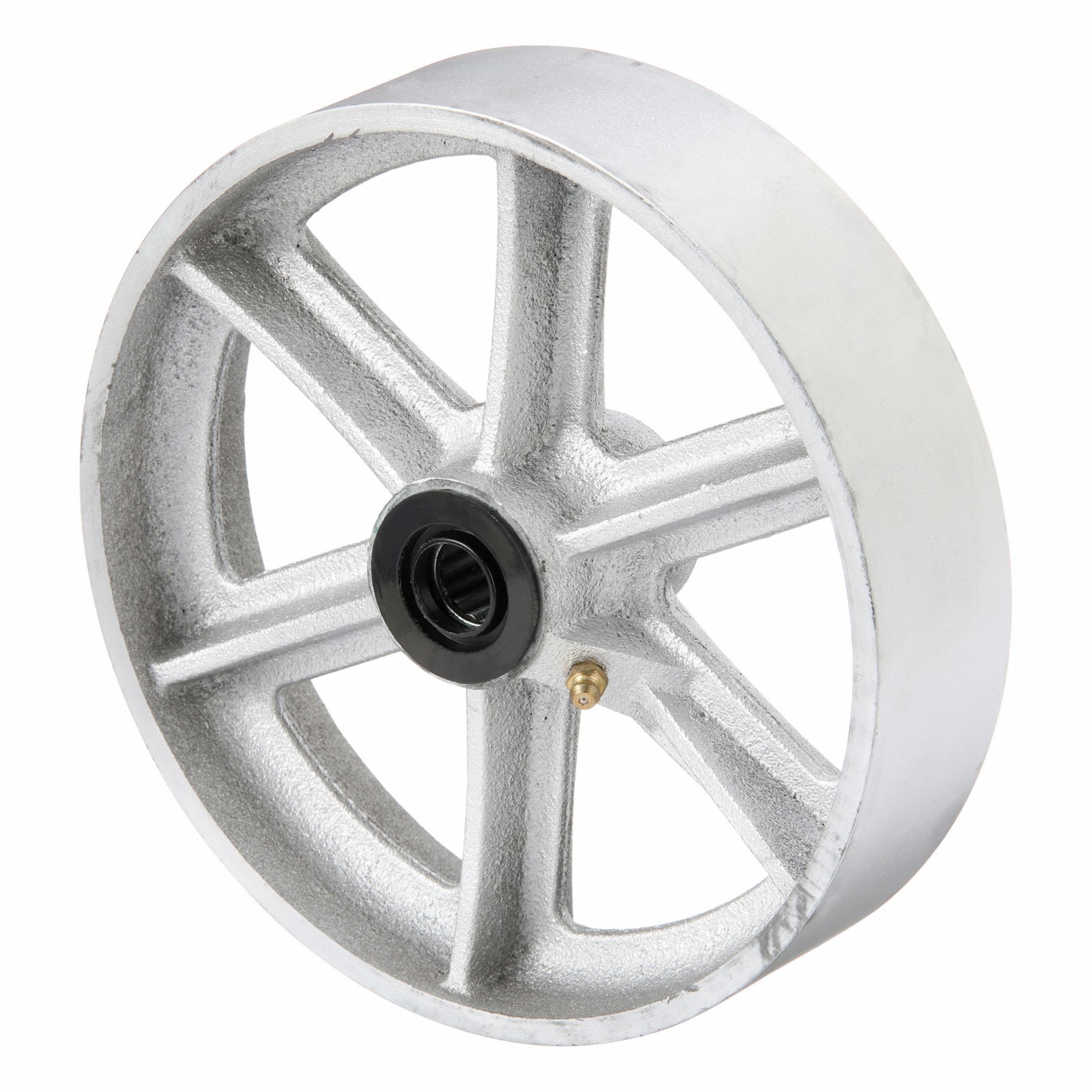 IRON TREAD WHEEL, 8 IN WHEEL DIAMETER, 2 IN WHEEL W, 1,400 LB LOAD RATING, EXTRA HARD