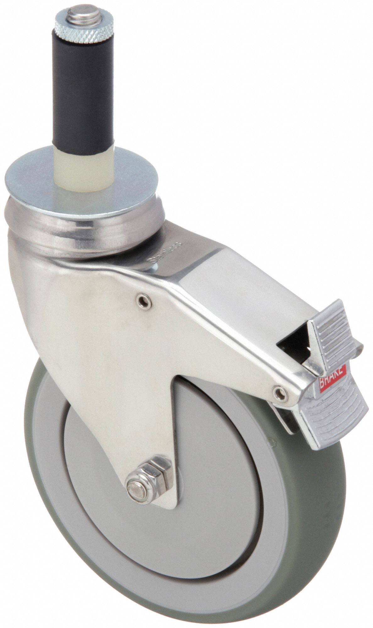 Antimicrobial Corrosion- & Debris-Resistant Expanding Stem Caster: 5 in Wheel Dia.