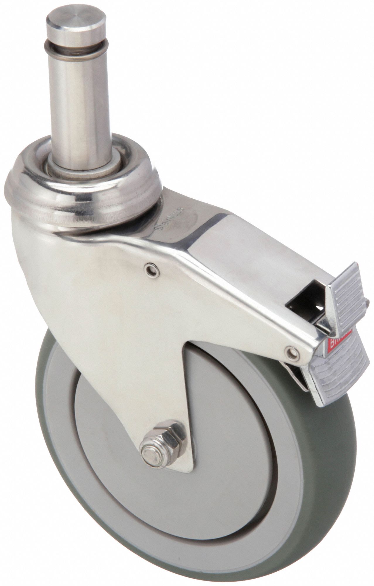 ANTIMICROBIAL CORROSION- & DEBRIS-RESISTANT FRICTION-RING STEM CASTER, 190 LB, STD
