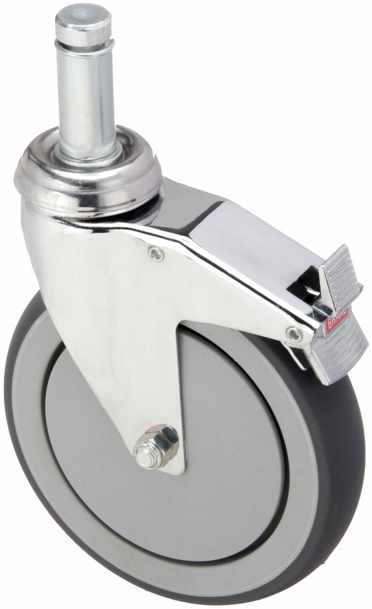 6 in Wheel Dia., 240 lb, QuietRoll FrictionRing Stem Caster 455U44P14SRP060KSG7TB Grainger