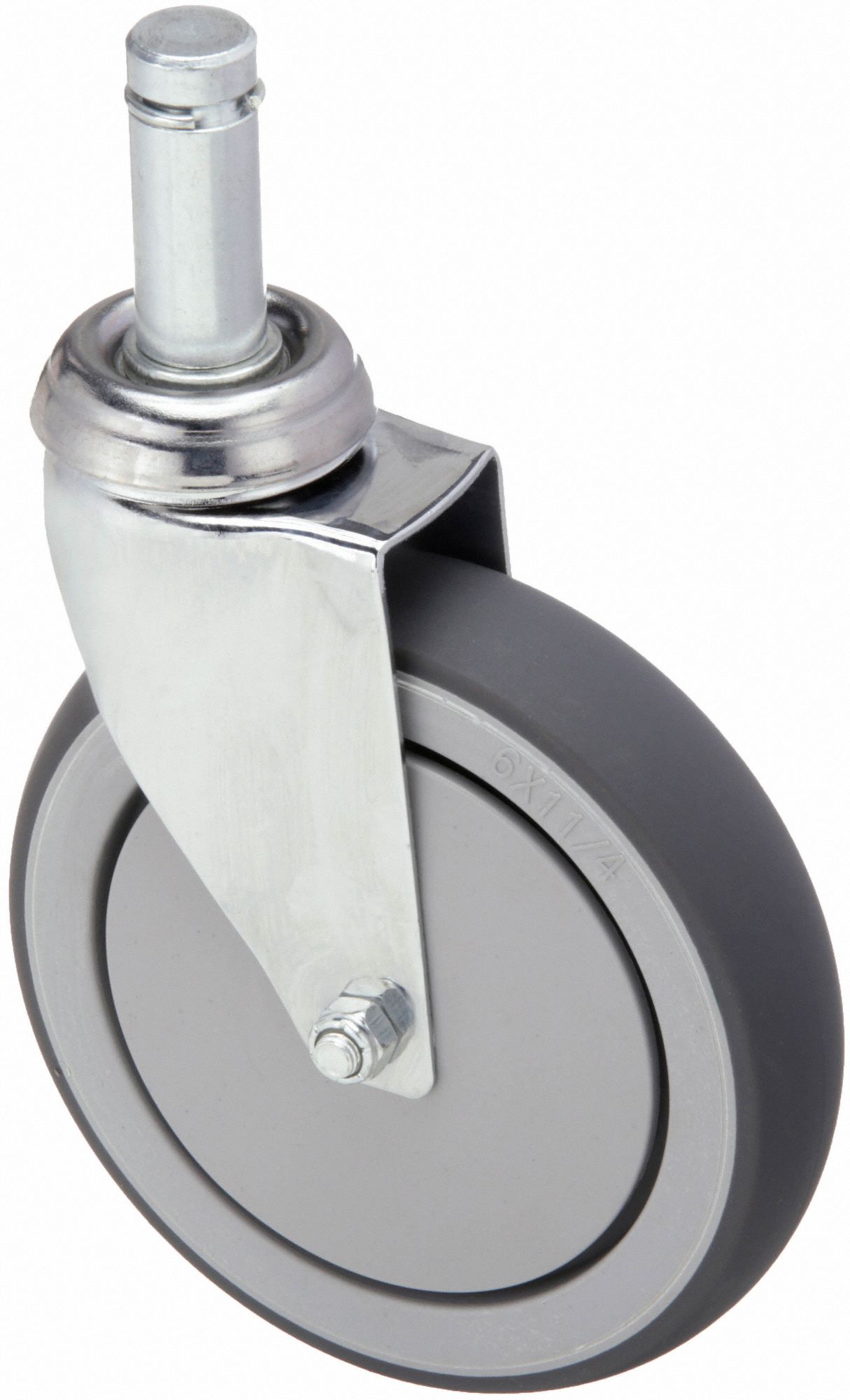 6 in Wheel Dia., 240 lb, QuietRoll FrictionRing Stem Caster 455U45P14SRP060KSG7 Grainger