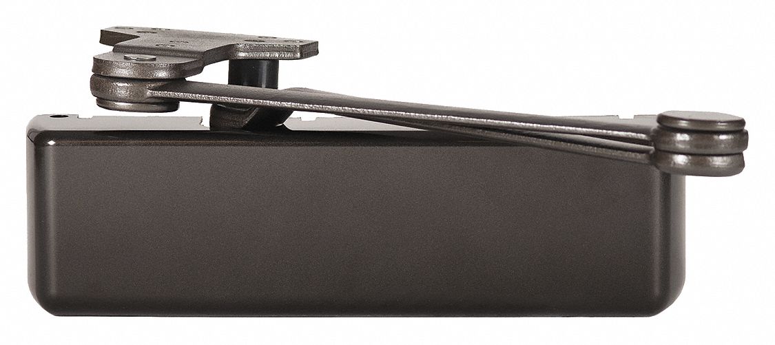 Door Closer: Adj Mounting Type, Grade 1 - Heavy Duty, Bronze, 12 3/16 in Lg, 2 1/4 in Wd