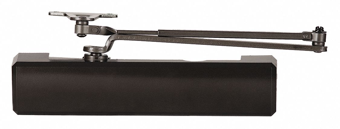 Door Closer: Adj Mounting Type, Grade 1 - Heavy Duty, Bronze, 12 in Lg