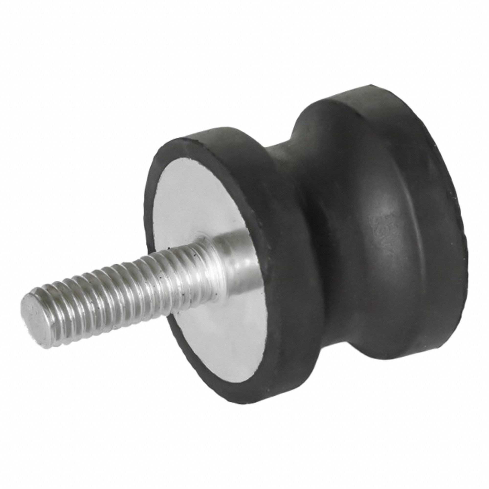 Vibration-Isolating Mount: Hourglass, Natural Rubber, Male x Female Style