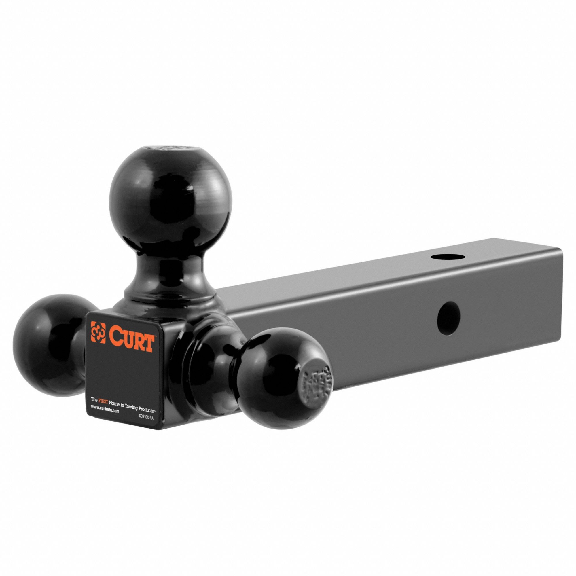 Towing Ball Mount: IV, 2 in_1 7/8 in_2 5/16 in Ball Dia, Ball Mount Ball Mount, Steel, 19 lb Wt