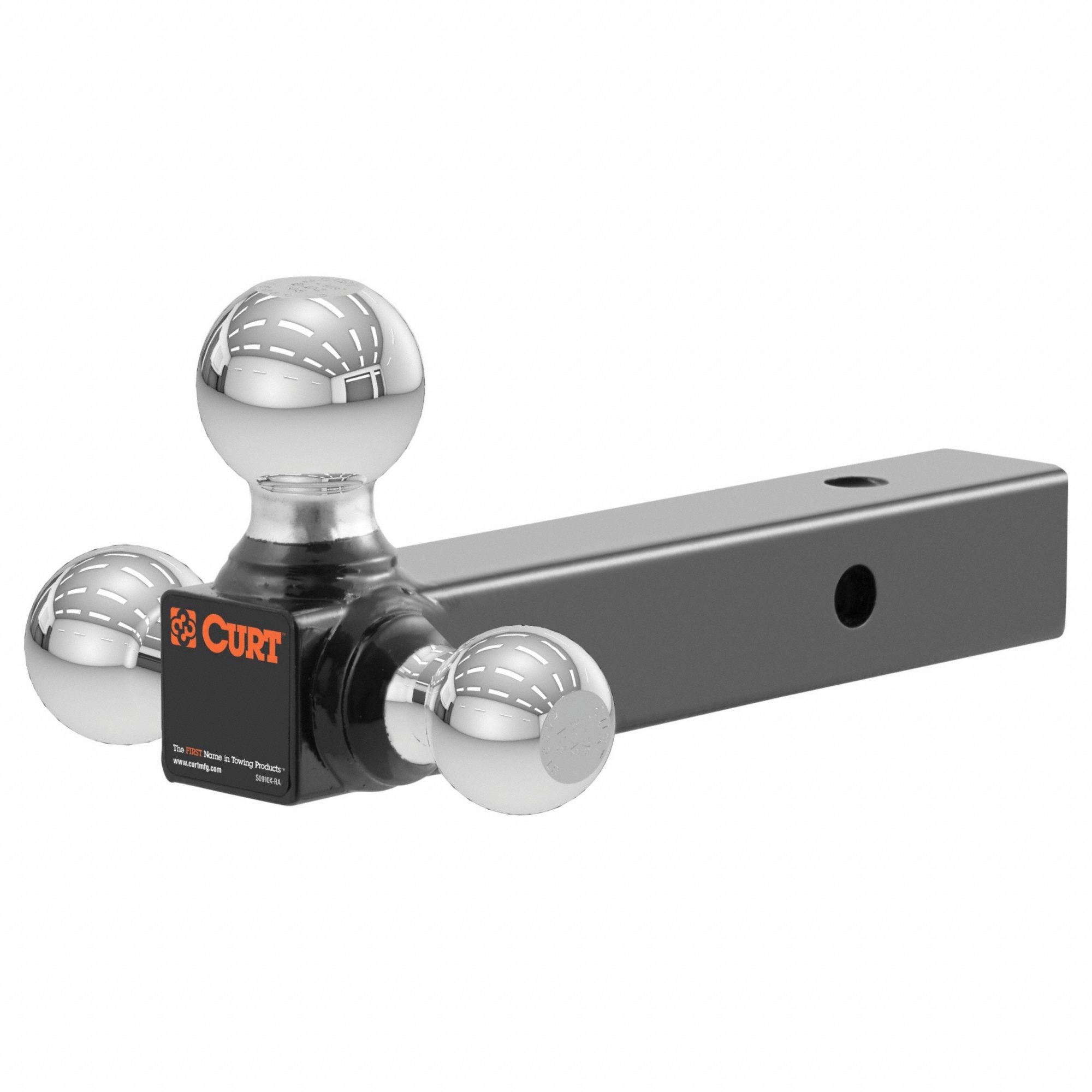 Towing Ball Mount: IV, 2 in_1 7/8 in_2 5/16 in Ball Dia, Ball Mount Ball Mount, Steel, 19 lb Wt