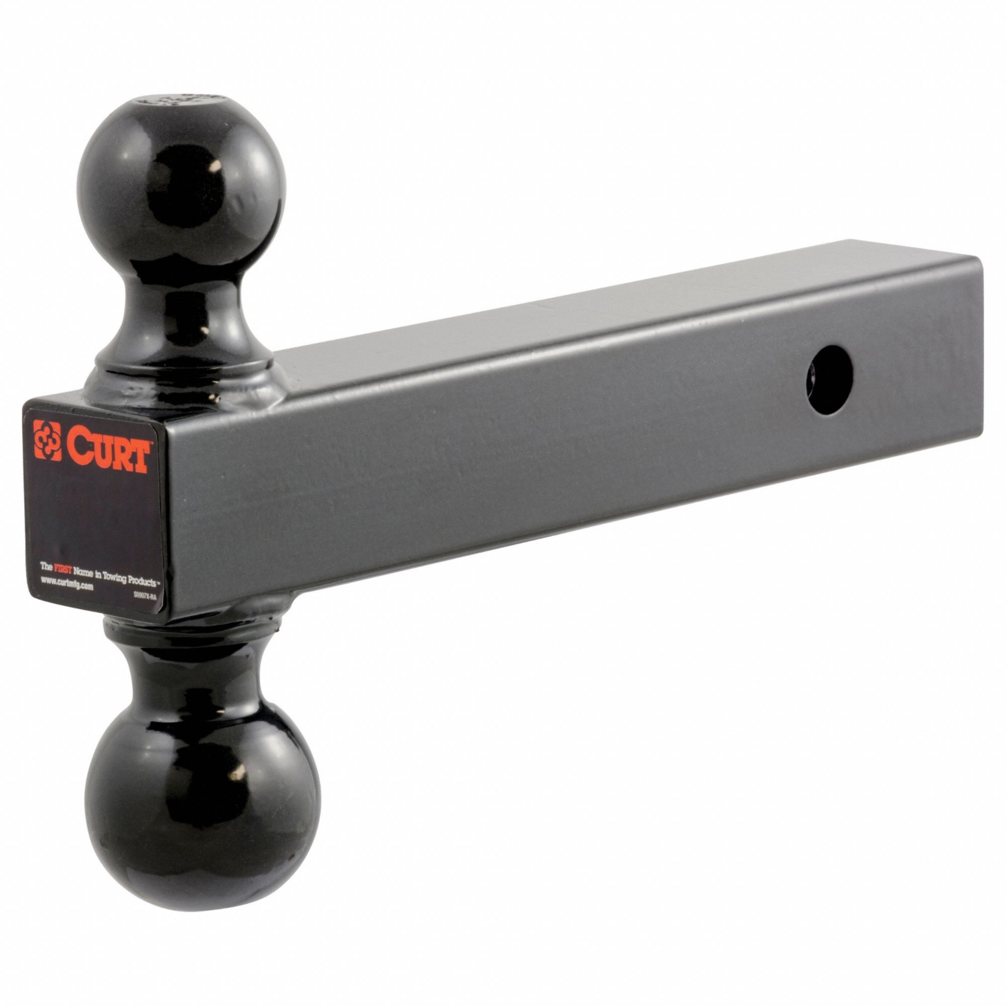 Towing Ball Mount: IV, 2 in_2 5/16 in Ball Dia, Ball Mount Ball Mount, Steel, Powder Coated