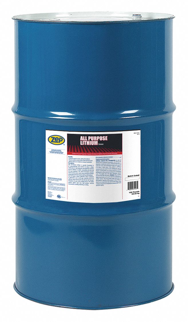 ZEP Amber, Lithium, High Temperature Grease, 120 lb, 2 NLGI Grade