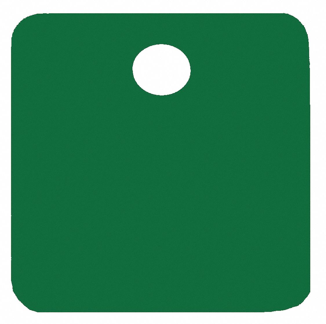 Blank Tag, Alum, 2in H, 2in W, Green, PK25