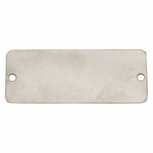 Aluminum, Silver, Blank Tag - 456Y53