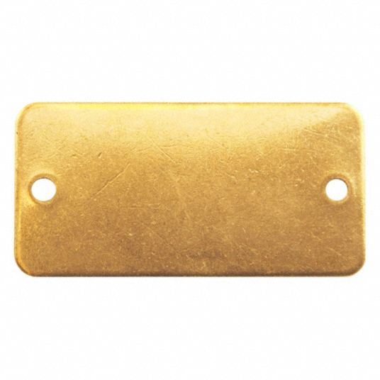 Brass, Yellow, Blank Tag - 456Y73