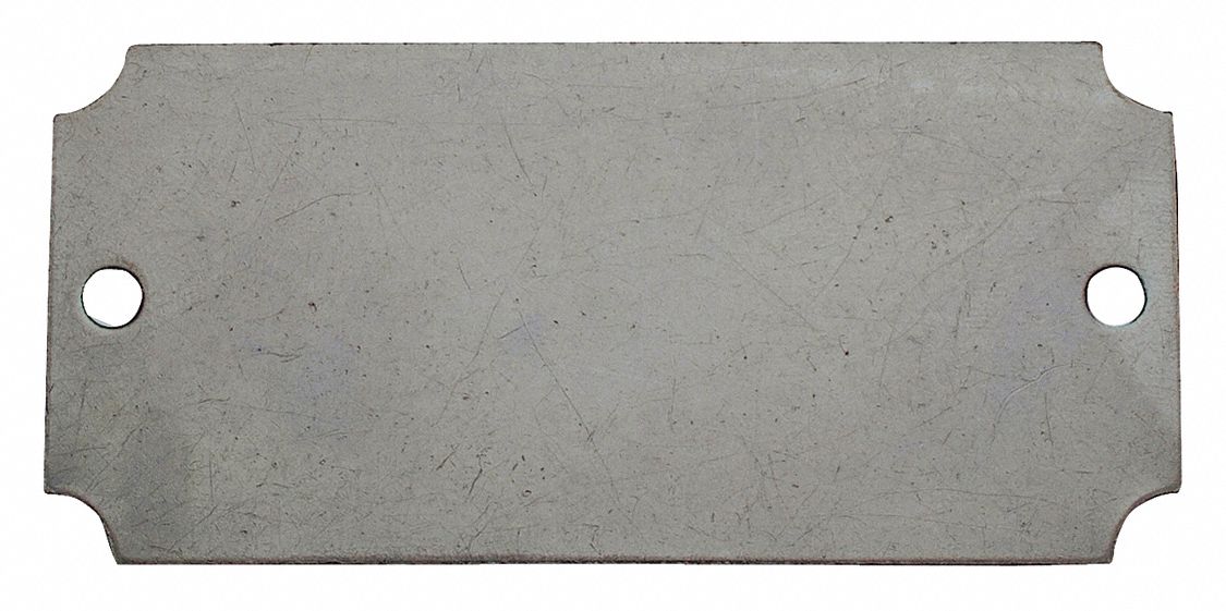 Stainless Steel, Silver, Blank Tag 456Y7641333 Grainger