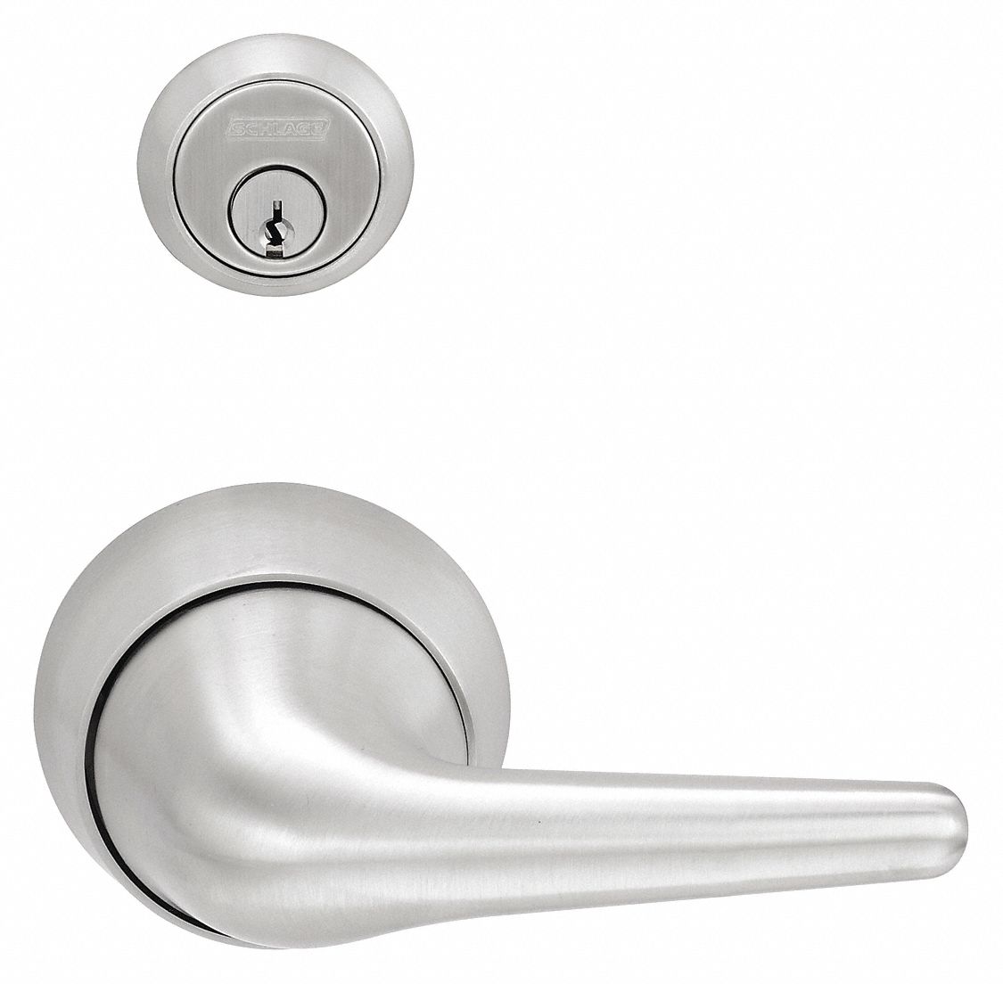 Door Lockset: Storeroom Lever Locksets, Stainless Steel, ADA Compliant, Ligature-Resistant