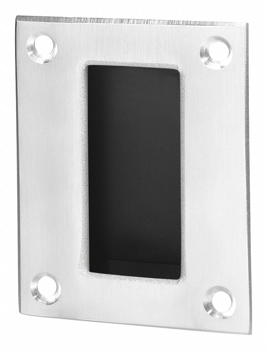 Tray Pull Silver Brass 4 in W 5 in L