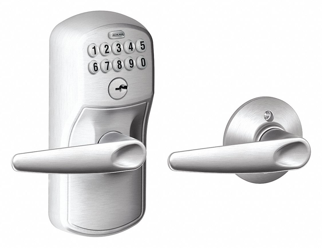 Electronic Keyless Lock: Keypad, Chrome
