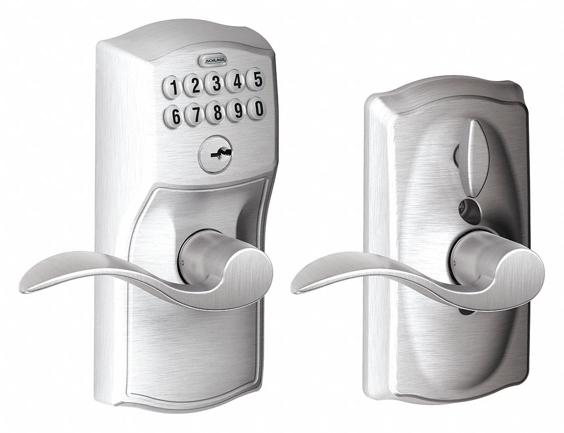 Electronic Keyless Lock: Keypad, Chrome