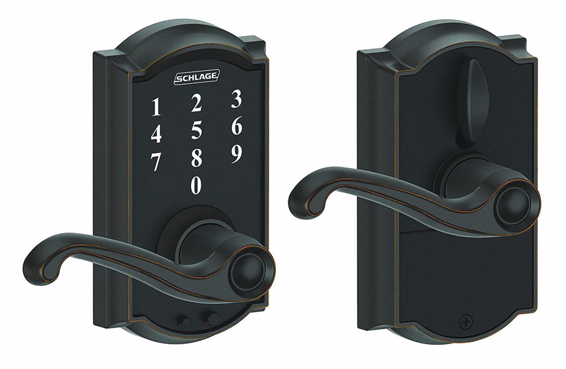Electronic Keyless Lock: Touch Screen Keypad, Bronze