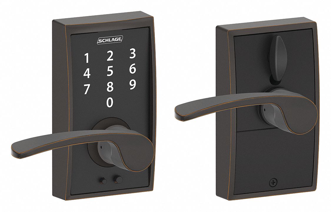 Schlage Residential Touch Screen Keypad Bronze Electronic Keyless Lock 457g43fe695 5280