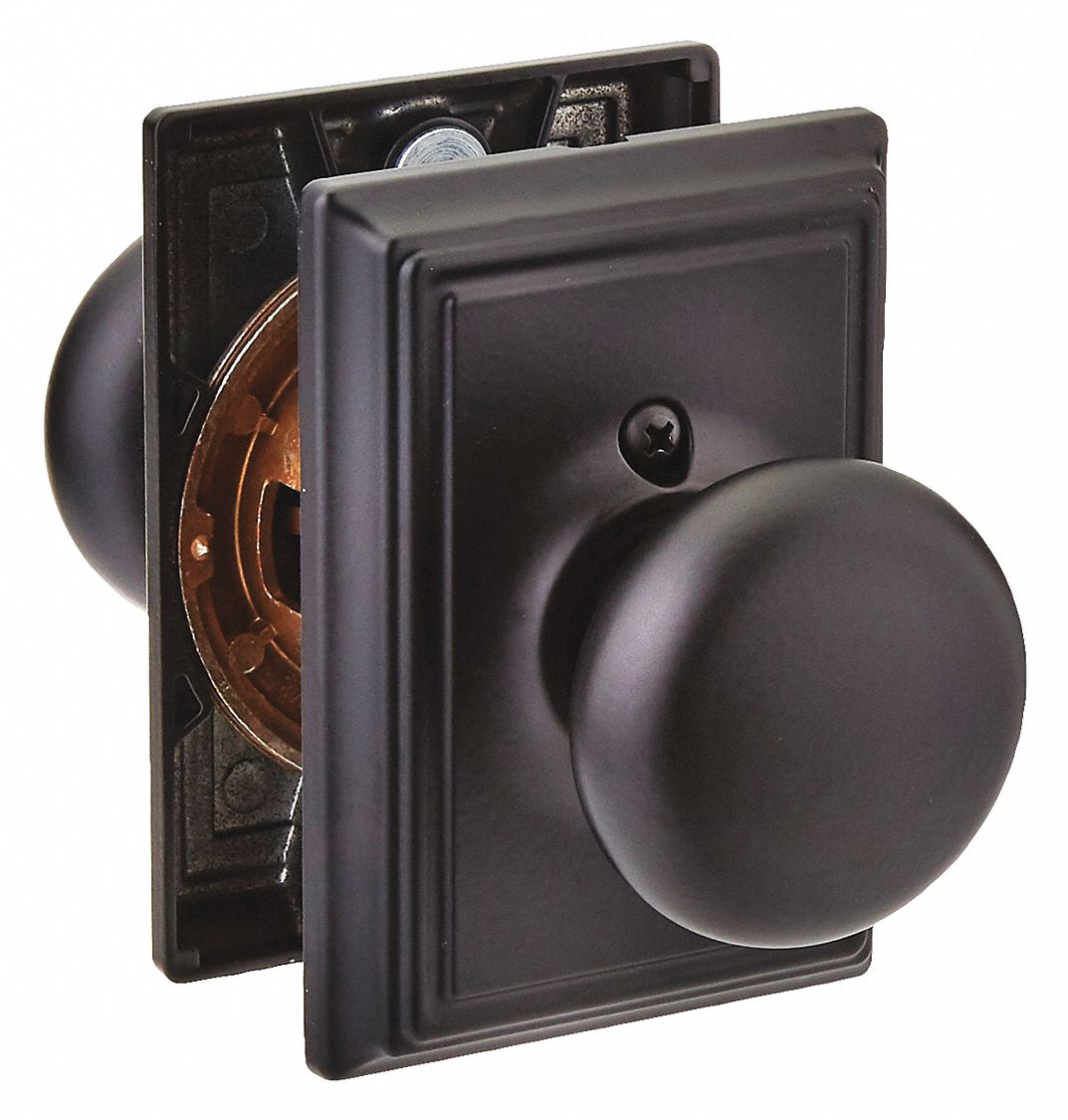 SCHLAGE RESIDENTIAL, Passage Knob Locksets, Black, Door Lockset