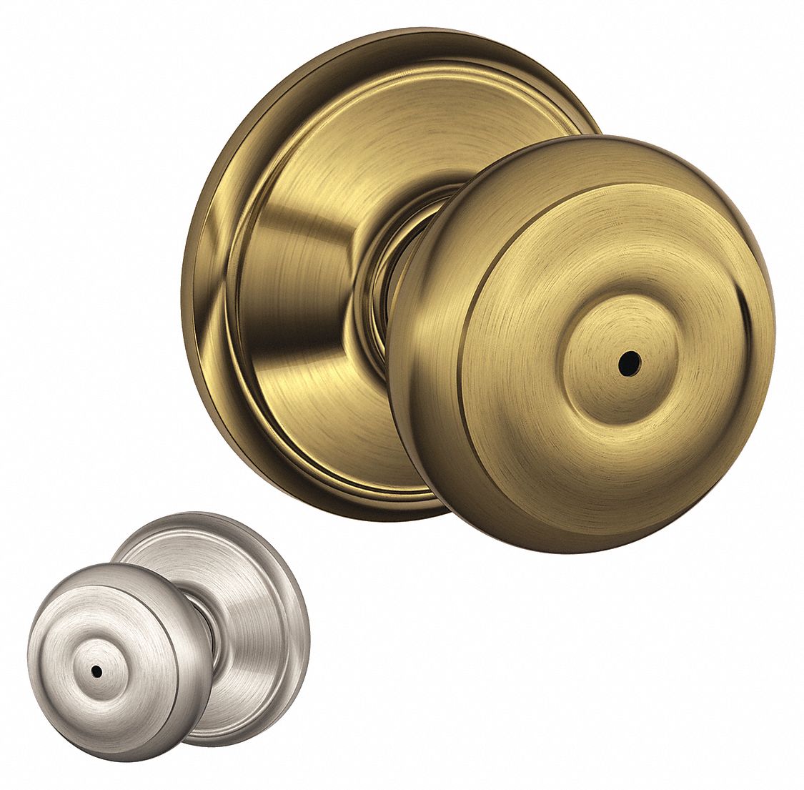 Door Lockset: Privacy Knob Locksets, Brass